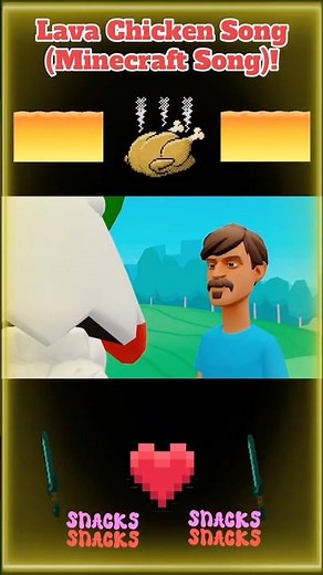 Steve's Lava Chicken Song!#minecraft #minecraftmovie #jackblack #lavachicken