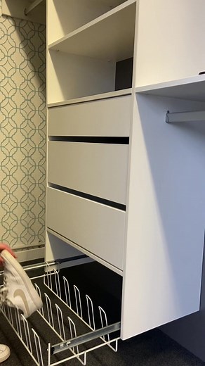 One of our most popular shoe storage options! 😍 #nzbusiness #nzwardrobes #custommade #interiordesign #interiornz #nzrenovation #nzbuilding #maltecawardrobe #newhome #nzbuilder #melteca