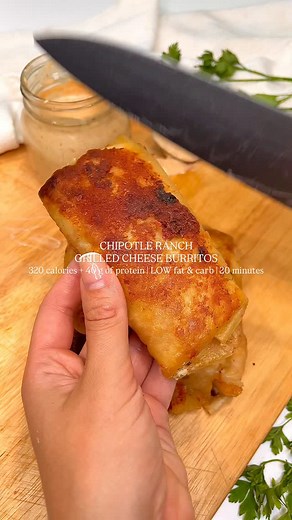 105K views · 14K reactions |  CHIPOTLE RANCH GRILLED CHEESE BURRITOS...