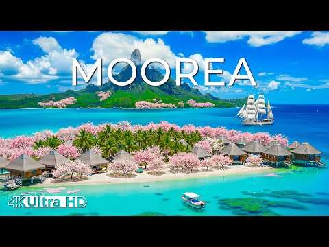 🌸🇵🇫 Moorea in 4K | Timeless Beauty – Turquoise Lagoons, Volcanic Peaks & Tropical Serenity