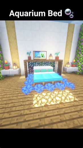 Beautiful Aquarium Bed🤯 | Minecraft #minecrafttutorial #minecraftbuilding #minecraftshorts