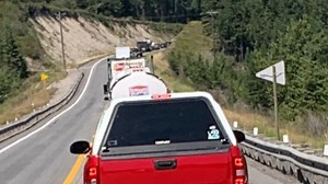 Lanes open, semitruck crash cleared on Hwy 93 near Lakeside