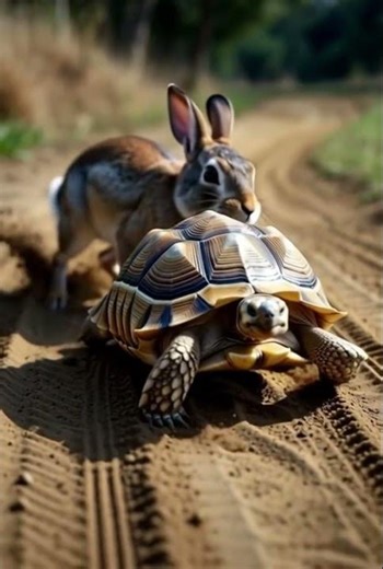 一年一度的龜兔賽跑,阿母我出運呀!阿母我出運啦！2025🐢 史上最勵志龜兔賽跑，結局神反轉讓全網驚呆！ #cat #寵物友善日常 #funny