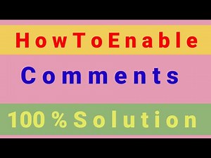 How To Enable Comments For YouTube Video's Channel