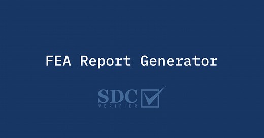 FEA Report Generator | SDC Verifier