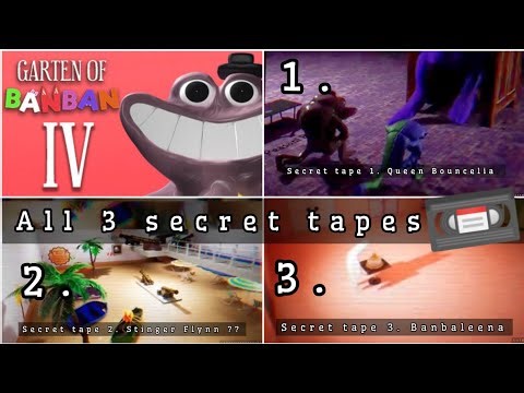 Garten of Banban 4 all 3 secret VHS tapes