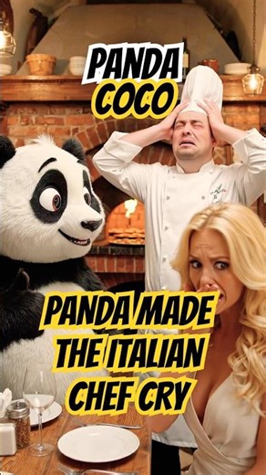 Panda Made the Italian Chef Cry👨🏼‍🍳🍕
