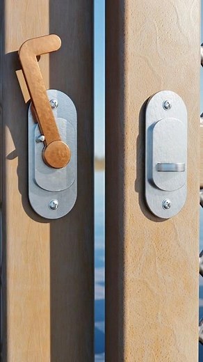 Automatic Swing Gate Latch with new textures Idea 💡 #woodworking