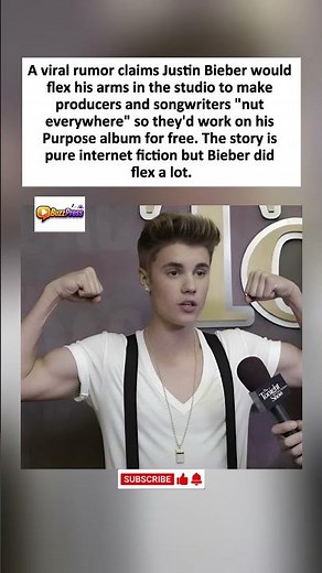 Justin Bieber's biceps didn't pay for purpose, the rumor debunked.