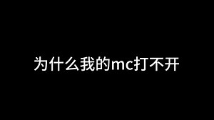 为什么我的mc打不开!!!