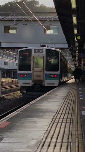 高尾駅を去る#211系 (最後に汽笛あり)