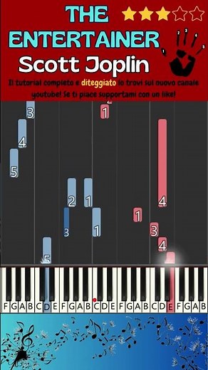 SCOTT JOPLIN - THE ENTERTAINER / THE STING - PIANO TUTORIAL