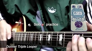 Donner Triple Looper Pedal, Loop Effect Pedal with Screen, 3 Loops 30 mins Looping Time, Loop Station Unlimited Overdubs Undo/Redo True Bypass