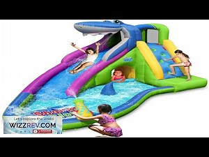 ACTION AIR Inflatable Water Slide Shark Bounce House with Slide for Wet Review