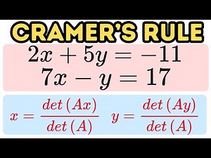 How to Solve System of Linear Equations Using the Cramers’ Rule