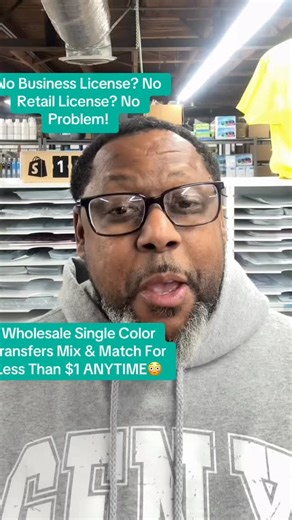 No Business License? No Retail License? No Problem! Wholesale Single Color Transfers Mix & Match For Less Than $1 ANYTIME😳 #screenprinttransfers #smallbusiness #tshirtbusiness #crafter | The Blanks Spot, Sublimation Blanks & T-Shirt Transfer Supplier