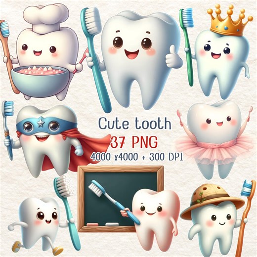 Cute Teeth Clipart,dentist Graphics,dentist PNG, Dental Care Clipart,kids Teeth, Nursery Decor,tooth Cartoon Png for Kids , Digital Download - Etsy