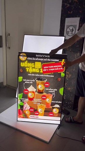 Mẫu biển LED và menu decor thu hút cho quán cafe