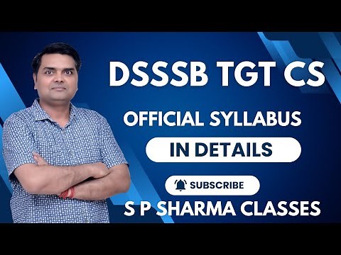 DSSSB TGT CS Detailed Official Syllabus