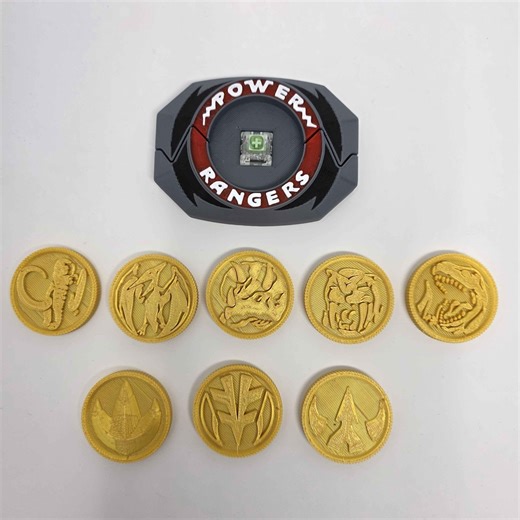 MMPR Inspired Clickable Morpher With 3D Printed Gold Coin Set – Retro Fidget Toy Prop for Cosplay, Collectors and Display Fans - Etsy Canada