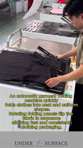 Automatic Clothes Folding Machine in Action