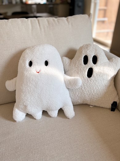 2.4K views · 52 reactions | Which one is your favorite?! Both ghost pillows are from Target! The first one is $5 from the #targetdollarspot and the other is $10 from Target’s Hyde and Eek! Collection! #targetfinds #target #halloweeneveryday #ghostdecor #targetrun #targethaul #targethome #halloweendecor #halloweenshopping #spookyszn | Target Junkie | Facebook
