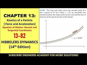 13-82 | Kinetics of a Particle | Chapter 13: Hibbeler Dynamics 14th | Engineers Academy