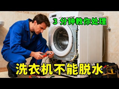 洗衣机不能脱水还显示 E3 太闹心！3 分钟教你检修过程解析，轻松排查故障根源【小刘家电】 #家电维