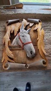 part 3. Horse, woodcarving progress #horseart #horse #woodworking #woodcarving