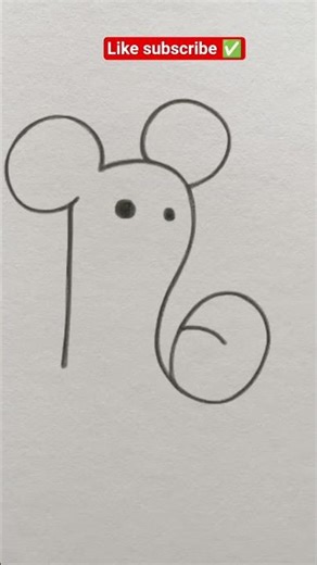 🐭Step-by-step: How to draw a cute mouse using the numbers 1 and 6! ✏️💗 #classcraft #kidslearning