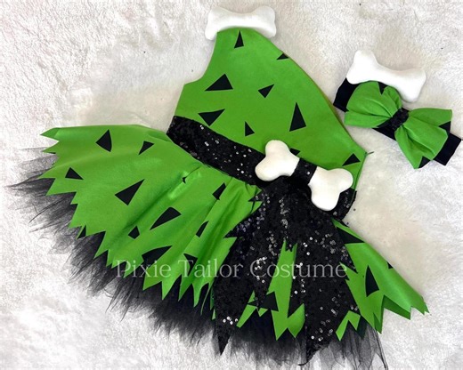 The Flintstones Costume for Toddler, Green Baby Costume - Etsy
