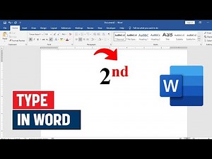 How to Write 2nd in Word | Superscript Number Tutorial