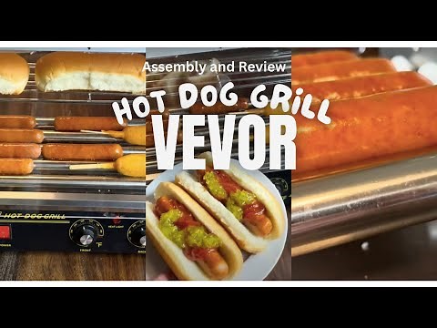 VEVOR Hot Dog Grill Machine Full Assembly & Review | Hot Dogs, Taquitos, Corn Dogs, Egg Rolls