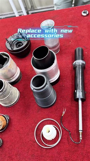Audi A8 shock absorber leaking air – see how we repair it with high quality! #AudiA8#Parts #Tools