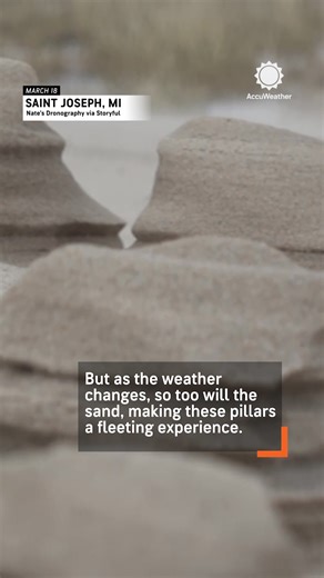 4.6K views · 101 reactions | Did you know that freezing temperatures and gusty winds can create stunning pieces of art in the natural world? | AccuWeather | Facebook