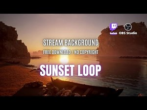 Golden Sunset Ocean Loop - No Copyright Stream Background - 1 Hour Relaxing Water Ambience 4K