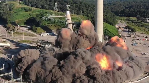 Alabama Power implodes retired Plant Gorgas