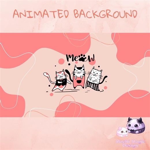 Cute Cat Wallpaper 4K | Kawaii Cats Aesthetic Desktop Background | Pink Girly Cute Design | Animated & Static Download | Cozy Cat Wallpaper - Etsy