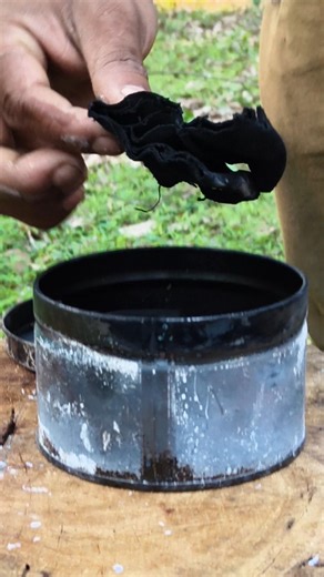 Making Charcoal Using Old Jeans 😱 (Crazy Survival Hack!) #survival #camping #bushcraft #outdoor