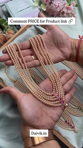 Pearl Victorian Pendant Mala From Daivik. To message the brand and shop this design, 👉 CLICK HERE : https://blog.southindiajewels.com/2025/10/12/pearl-victorian-pendant-mala-from-daivik-2/ For more trending designs, visit our blog www.blog.southindiajewels.com #jewellery #southindiajewels | South India Jewels