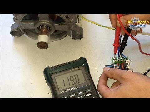 Como variar velocidad motor escobillas lavadora. [How to vary the speed of motor of a washer].
