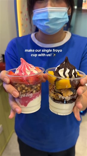 Yoajung_SG on Instagram: "The wait is over as our single cup is finally available now! At just $5.90, you can enjoy our froyo with 3 toppings of choice! ( 1 chocolate shell, 1 cereal and 1 fruit) Perfect for those that wants to grab a small bite and try our toppings at a small portion! #yoajung #요아정 #froyo #dessert #kpop #sgfoodie #요아정꿀조합 #singapore"