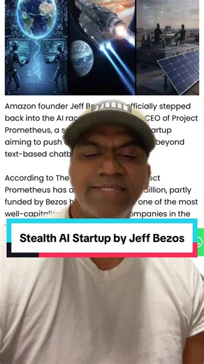 Jeff Bezos takes co-CEO role at secretive AI startup Project Prometheus #projectPrometheus #projectprometheusparty #greenscreen #physicicalai