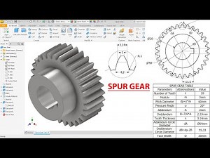 Spur Gear in Autodesk Inventor 2024
