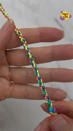 🧵Tejido Kumihimo fácil con telar circular de cartón paso a paso.