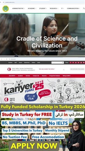 Top 5 Turkish Universities With Scholarships | Study in Turkey 2026
