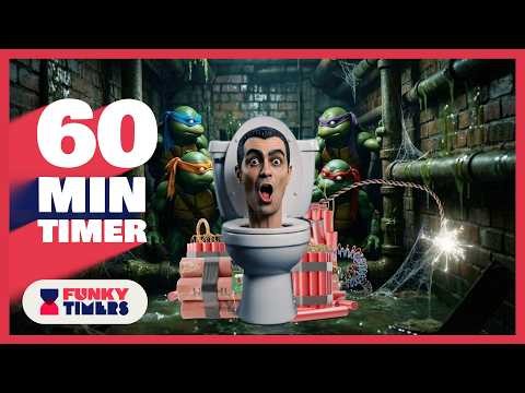 60 Minute Skibidi Toilet Countdown Timer Bomb | 4K