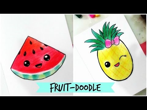 How to draw-Cute Fruit Doodle (Part-2)