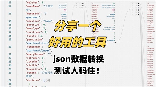 安利一个好用的json数据转换工具（测试人码住）
