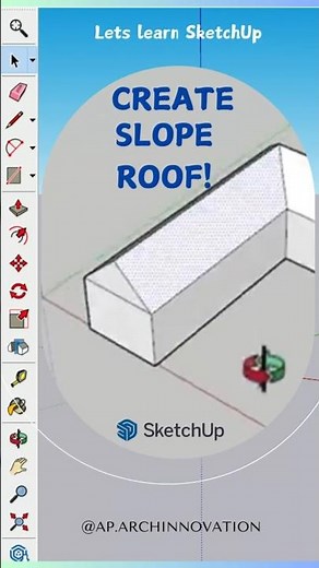 🏚️‍ Slope Roof Design | SketchUp Tip & Tricks ✅ | AP Arch Innovation | #shorts